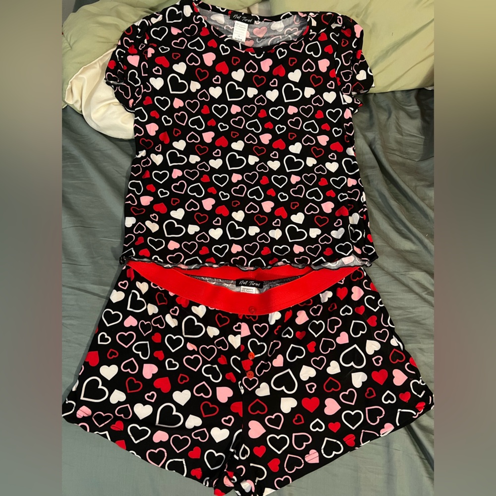 Heart Print PJ Set